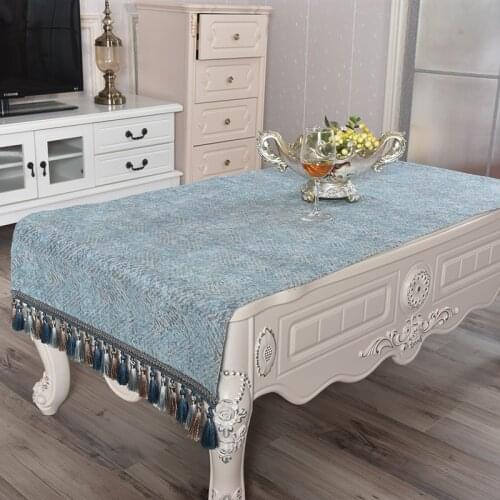 Aparador Tablecloth for Living Room Long Towel Simple European Tassel Fabric Tablecloth Table Covering Cloth Tea Table Cloth