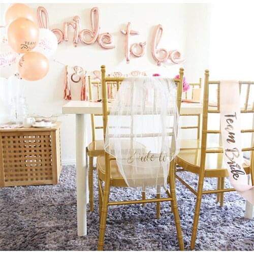 Wedding Decoration Team Bride To Be Satin Sash Bridal Shower Veil For Hen Party Girl Wedding Party Decoration Supplies JL11