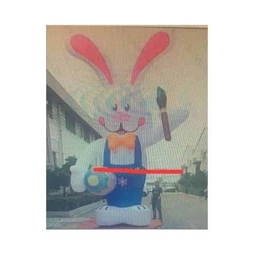 Free shipment!10ft cute event party supplies giant inflatable easter rabbit with white light for easter decoration