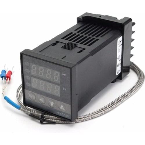 Digital REX-C100 Temperature Controller with K Type Thermocouple