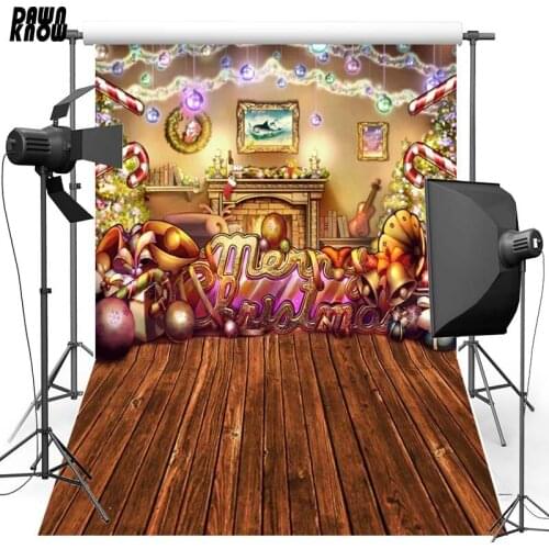 DAWNKNOW Merry Christmas Vinyl Photography Background Indoor Floor For Children Backdrops For Party Photo Studio CM6474