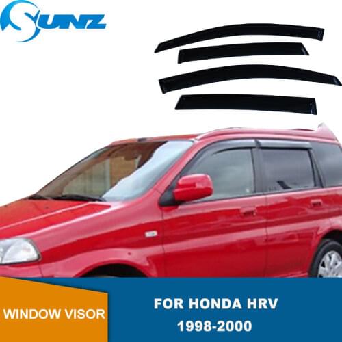 Side Window Deflectors For Honda Hrv 1998 1999 2000 4PCS 5 Doors Black Weathershields Car Sun Rain Guards Window Visor SUNZ