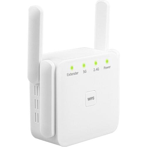 Dual Frequency Black 1200M Wireless Repeater Wifi Signal Amplifier Routing Booster Extender Gigabit Home Routing