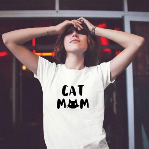 Harajuku Cat mom shirt funny tees shirt cat t shirt mom gifts graphic cat lover gift for mothers tees cute birthday top