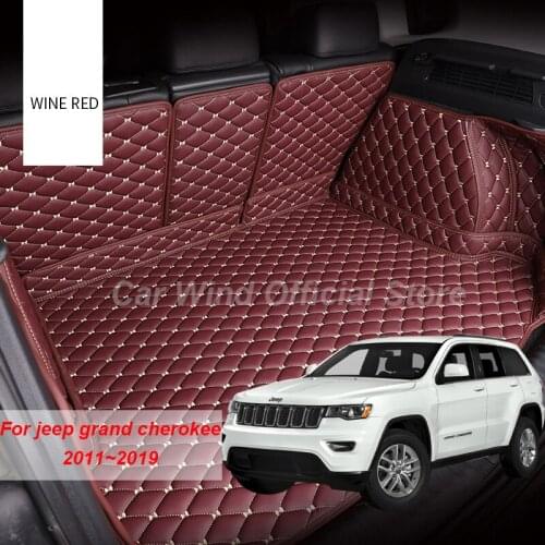 Leather Material Car Trunk Mats For jeep grand cherokee wk2 2011 2012 2013 2014 2015 2016 2017 2018 Cargo Liner Accessories