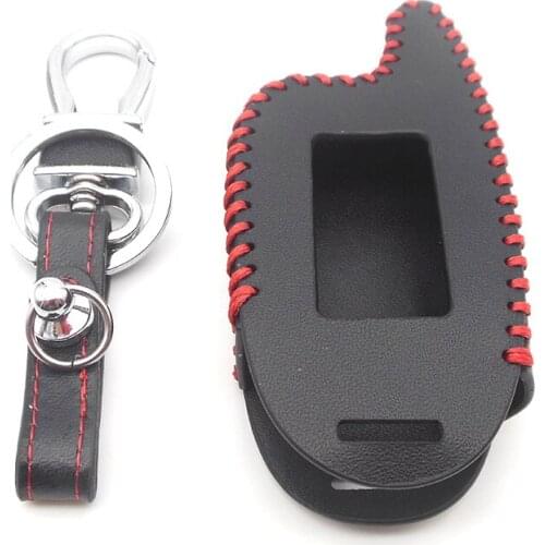 Russian Version for Scher-khan Leather case for Magicar 7/8/9/10 LCD Two Way Car Alarm System M7 M8 M9 M10 Cover hand sewn