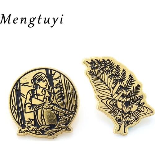 Mengtuyi Black Brooches For Clothes