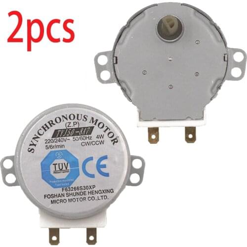2pcs/lot AC 220-240V 4W 6RPM 48mm Micro Synchronous Motor for Warm Air Blower 50/60Hz CW/CCW TYJ50-8A7 microwave oven tray motor