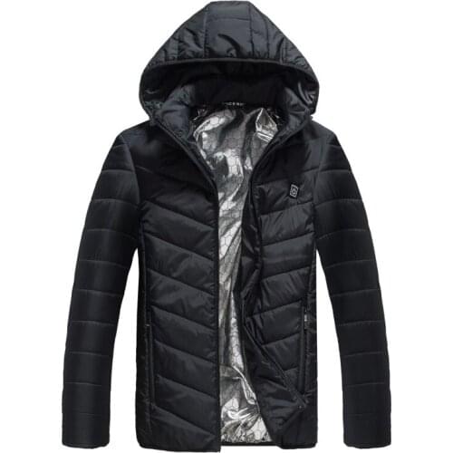 Men and Woman Electric Heated Jackets Vest USB Electric Heating Hooded Cotton Coat Camping Hiking Hunting Thermal Warmer Jacket