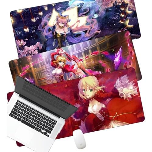 Non-Slip 70x30cm Mousepad Fate Tamamo no Mae Game Mousepad For Home Office and Gaming Desk Sexy Girl Gaming Mouse Pad Desk Pad