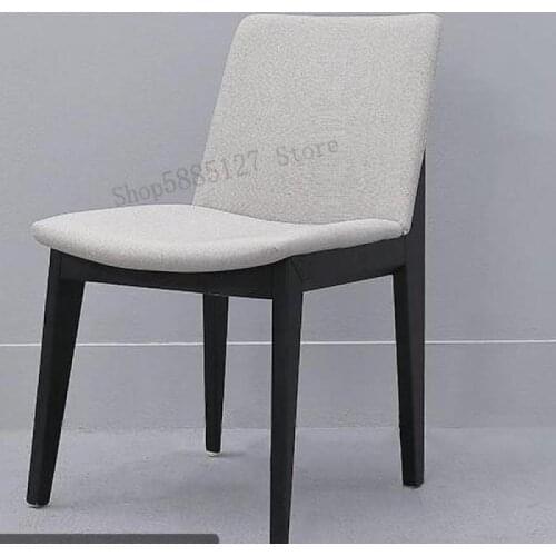 Nordic Household Cloth Dining Chair Simple Modern Solid Wood Chair Leisure Back Chair