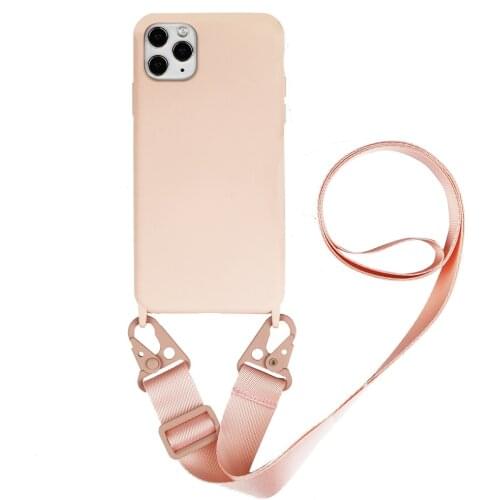 Necklace Lanyard Phone Case Carry Cover Hang For iPhone 11 Pro MAX 12 SE 2020 XS XR X 6 7 8Plus Strap Cord Chain Tape funda