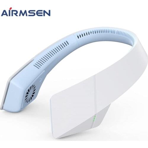Portable Neck Fan Cooling Hanging Neck Fan Rechargeable Mini USB Personal Fan Headphone Design For Outdoor Sports Indoor Office
