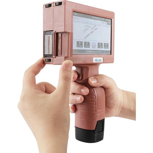 25.4mm Handheld Inkjet Printer 5" Touch Screen Coder Label QR Code Bar Code Production Date logo TIJ Printer