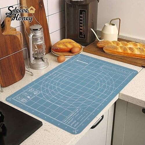 Pastry Mat Silicone Non-Stick Non-Slip Thick Baking Fondant Mats Rolling Dough Pie Crust Pizza Cake Cookies Nordic Kneading Pad