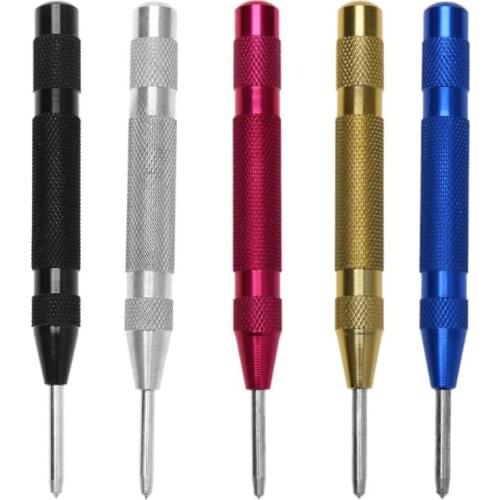 Heavy Duty Automatic Centre Punch Dot Punch Steel Spring Loaded Marking Starting Holes Hand Tool Leather Craft