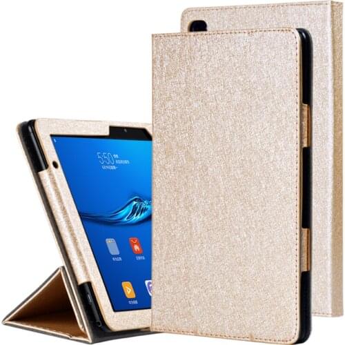 Silking Pattern PU Leather Case Cover for Huawei MediaPad M5 Lite 10 BAH2-L09 BAH2-W19 BAH2-AL09 10.1 inch Tablet Stylus Pen