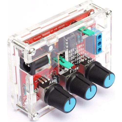 XR2206 High Precision Function Signal Generator DIY Kit Sine/Triangle/Square Output 1Hz-1MHz Adjustable Frequency Amplitude