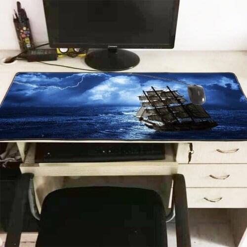XGZ Ship on The Sea Speed Edition Large Locking Edge Gaming Mouse Pad for Portable Computer Desk Pad Keyboard 900 * 400 * 3mm