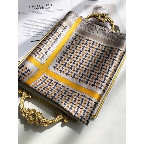 100% Mulberry Silk Scarf Women All-match Spring Autumn Lady Summer Printed Long Shawl 53*170cm