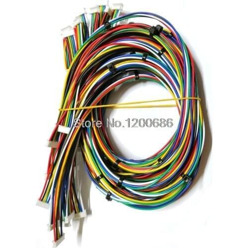 70CM 10 SETS 51021 Series 1.25MM 1.25 2P 3P 4P 5P 6 Pin Female Female Double Connector with Flat Cable 700MM 1007 28 AWG