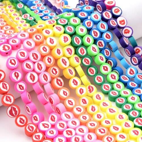 13Colos 10mm Flot Round Spacer Loose Beads 40Pcs/Lot Polymer Clay Beads For DIY Making Handmade Bracelet Accesories