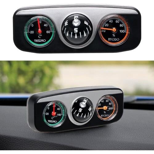Decoration Compass Thermometer Hygrometer 3 in 1 Guide Ball Car Ornaments For Auto Boat Vehicles Interior Accessories