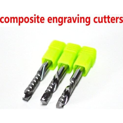 2Pcs 6X22MM Up & Down Cut One Single Spiral Flute Carbide CNC Mill Milling Tools, Milling Cutting Tools Router Bit