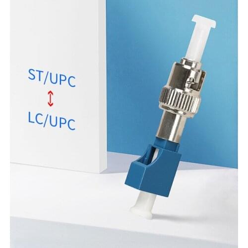 FTTH single-mode fiber optic adapter connector ST UPC-LC UPC female round to small square flange coupler for optical power meter