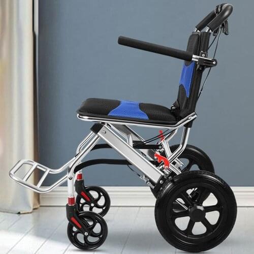 Elderly wheelchair can be folded on the plane light portable travel small children elderly disabled people inflatable walking