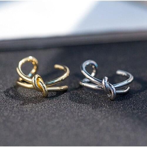 GorGor Rings Women Originality Pattern Live Opening Knot Creative Exquisite Wedding Bands Romantic Party Jewelry DKJ-1003