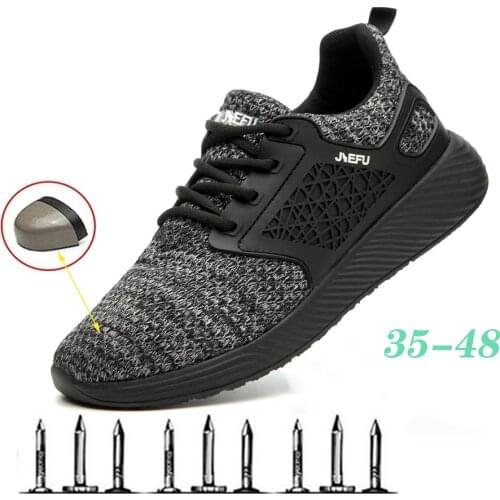 New Style Work Boots Mens Steel Toe Cap Shoes Anti-Puncture High-Quality Ultra-Light Flying Woven Safety Shoes, Direct Sales