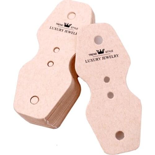 Manufacturers Direct Necklace Bracelet Headwear Packing Card Beige Paper Hanging Card 3.5*8cm 100pcs Wholesale