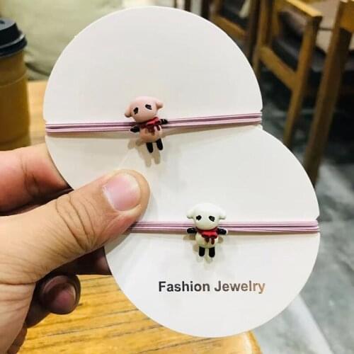 2021 New Hair Band Lovely Simple Hair Rope Happy New Year Year of OX Chinese Zodiac Hair Ring