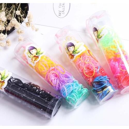 Approx 80pcs/pack Girls Small Disposable Rubber Elastic Hair Bands Gum Baby Ponytail Holder Hair Ties Fashion Hair Accessories