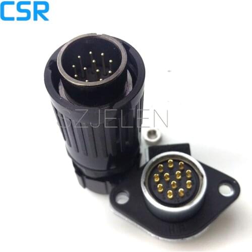 HP20 series, 12pin waterproof and dust connector, 12pin aviation panel mounting connector socket and plug