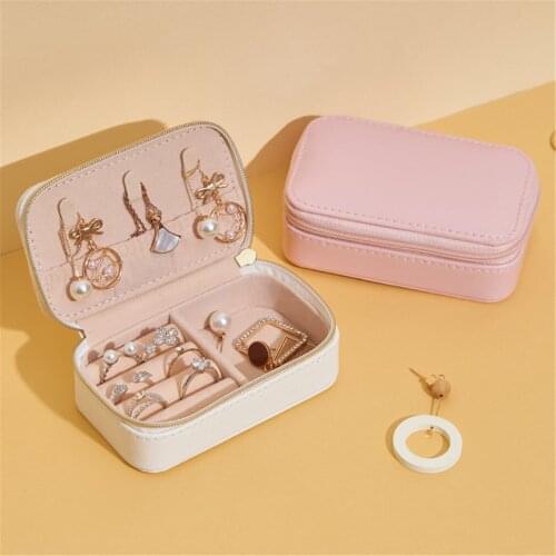 Jewelry Box PU Leather Bracelet Earring Boxes Waterproof Packaging Storage Display Case Organizer For Home Travel Girl Gifts