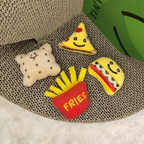 Super cute cat toy catnip toy french fries burger Pizza