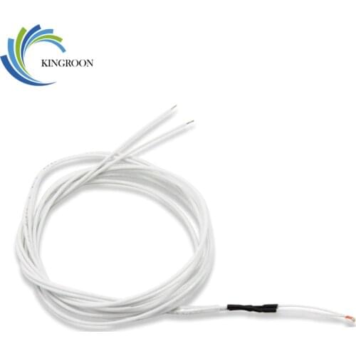 KINGROON 5pcs/lot 100K ohm NTC 3950 Thermistors Sensors with Cable 3D Printers Parts Temperature Part White 1M Line Accessories
