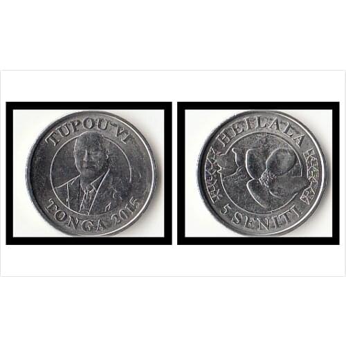 Tonga 5 Cents Coins Oceania New Original Coin Collectible Edition Real Rare Unc Commemorative 2015 Edition