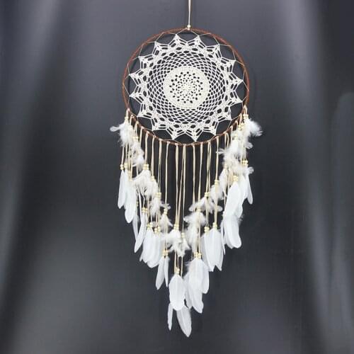Big Dream Catcher Creative Wind Chime Wedding Decor Large Dreamcatcher Hobo Macrame Feather Tassle Pendant For Home Decoration