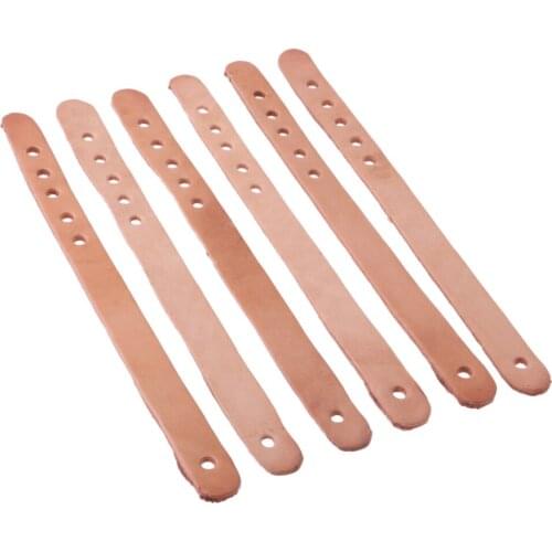 Pack of 6 Pool Eight Ball Table Pocket Rail Leather Belt Billiards Accessories