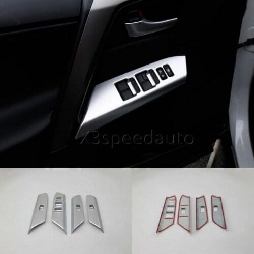 For TOYOTA RAV4 2013-17 Inner Door Armrest Cover Trim 4pcs Matt Car-styling