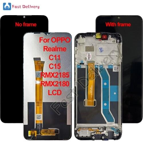 For OPPO Realme C11 C15 RMX2185 RMX2180 LCD Display Touch Panel Screen Digitizer Assembly For Realme C15 C11 lcd Replacement