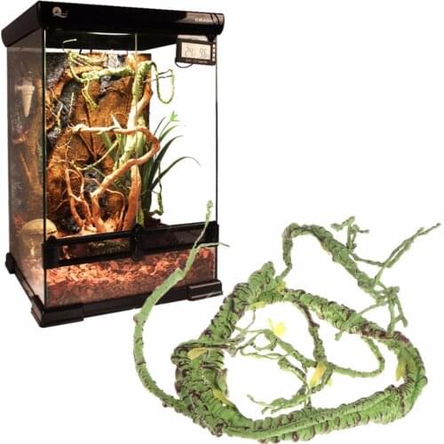 1.1m/1.6m Artificial Rattan Reptile Box Case Decoration Lizard Green Plants Jungle Habitat Reptiles Amphibians Supplies C42