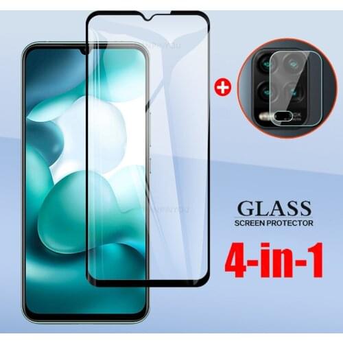 4-In-1 For Xiaomi Mi 10 Lite Mi10 Lite 5G 6.57" Full Cover Tempered Glass For Mi 10 Youth 5G Camera Lens Screen Protector Glass