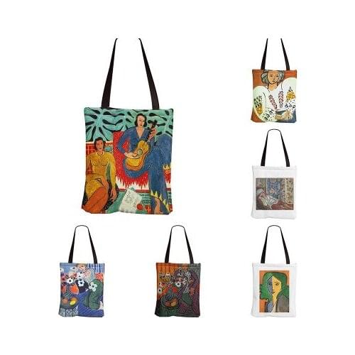 Matisse summer large capacity casual women canvas cartoon art printing Messenger bag fashion Harajuku new letter shoulder bags