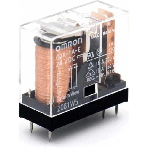 10PCS new original Omron Relay G2R-1A-E-24VDC DC24V 16A 6pin Power relay