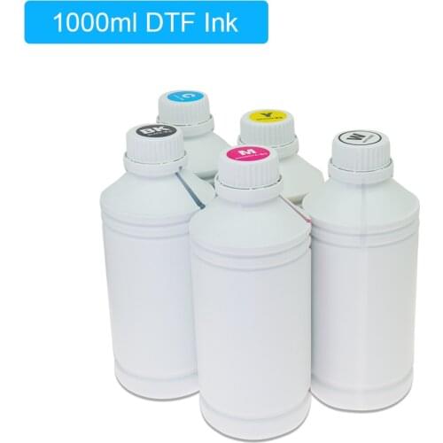1000ML DTF Ink 5 Colors Available For DTF Printer Direct Heat Transfer For PET Film Hot Melt Powder Transfer Film