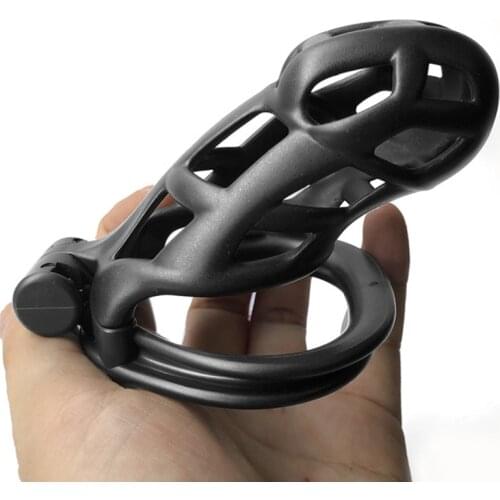 2021 New Mamba Male Chastity Device,Cobra Cock Cage With 4 Penis Rings,Chastity Lock,Resin Penis Cage,BDSM Sex Toys For Man Gay